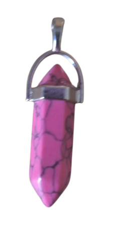 PENDENTIF HOWLITE ROSE