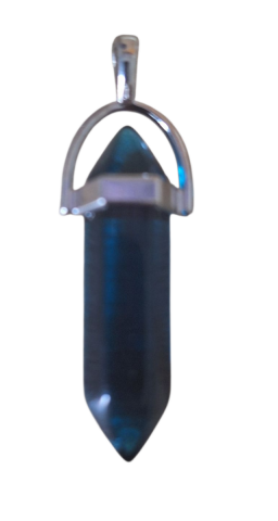 PENDENTIF CRISTAL AURA BLEU CANARD