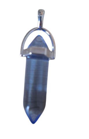 PENDENTIF CRISTAL AURA BLEU CIEL
