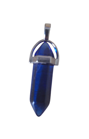 PENDENTIF CRISTAL AURA BLEU FONCE